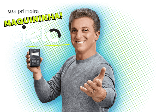 Luciano Huck, a sua primeira maquininha da Cielo