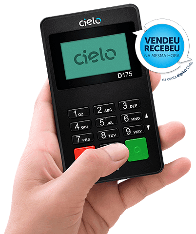 Cielo Mini Zip - Vendeu recebeu na mesma hora, na conta digital Cielo