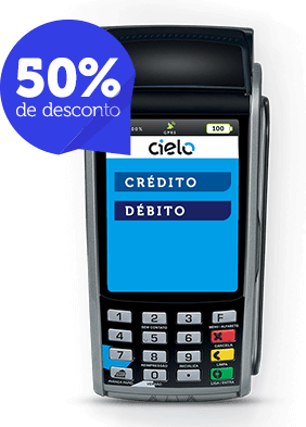 Máquina de Cartão Cielo sem Fio + 50% de desconto