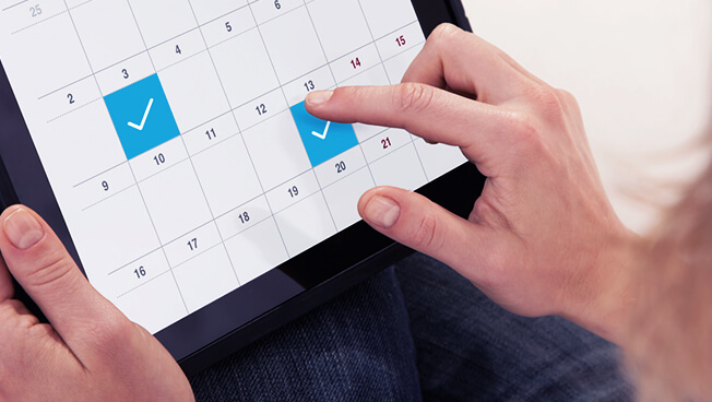 Calendário para antecipação programada de pagamentos de vendas
