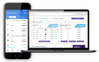 Listagem detalhada das vendas do negócio por smartphone ou web