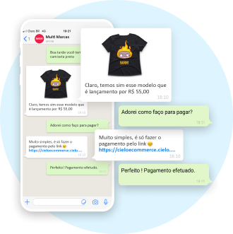 Venda feita por WhatsApp e gerenciamento delas exibida em um notebook